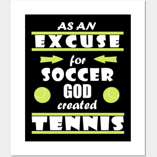 tennis federball doppel sport Geschenk Spruch Posters and Art